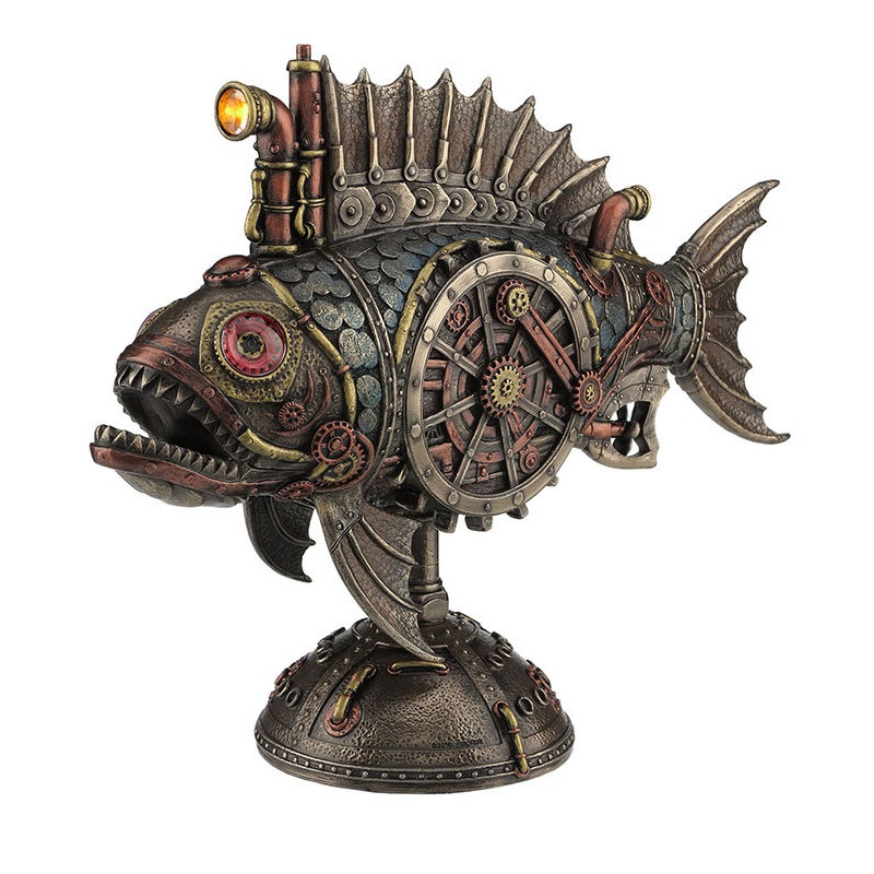 Steampunk Fish Submarine Sculpture | Melanocetus - Supero Duo