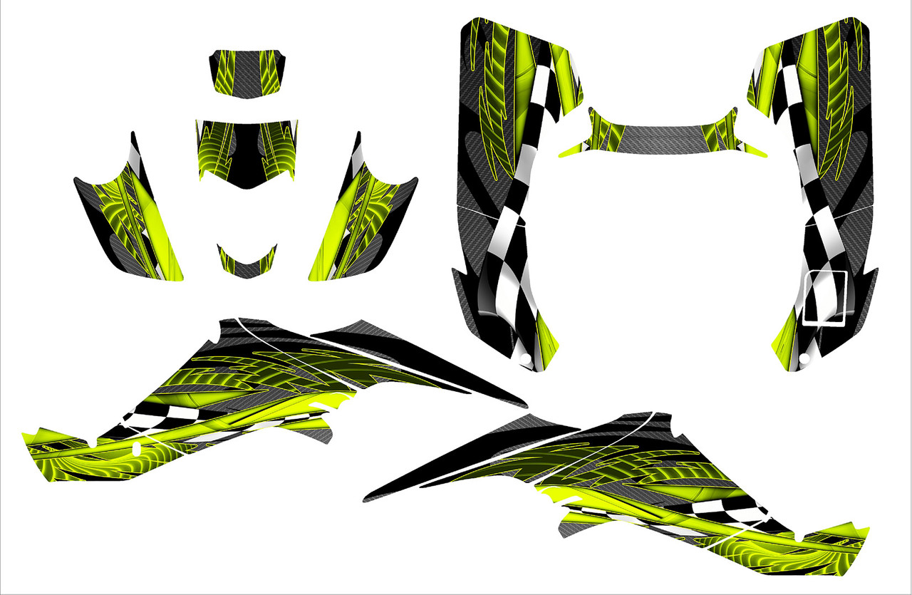 Kawasaki KFX400 Quadracer graphics kit design 3500