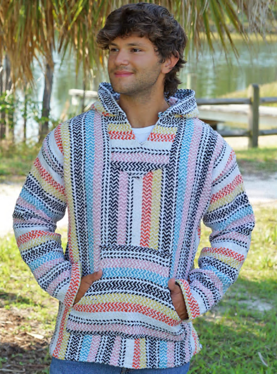 Baja Joe Mexican Hoodie in Pastel Bubblegum | Earth Ragz