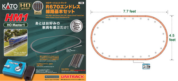 Kato 3-111 - HV1 R730 Outer Track Oval Set - HO Scale - Midwest
