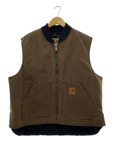 Carhartt(カーハート) / USA製/革タグ/ベスト/XXL/コットン/ブラウン