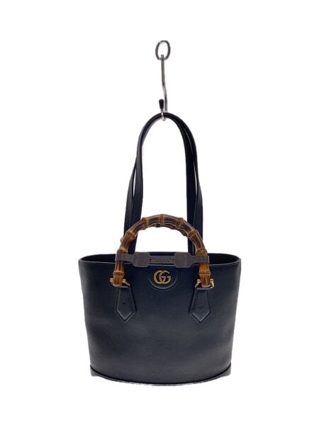 GUCCI(グッチ) / ハンドバッグ/レザー/BLK/無地/739736・525040