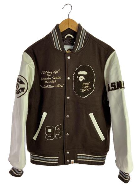 A BATHING APE(アベイシングエイプ) / スタジャン/M/ウール/BRW