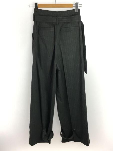 ZARA(ザラ) / ベルトつきストライプパンツ/26/ポリエステル/グレー