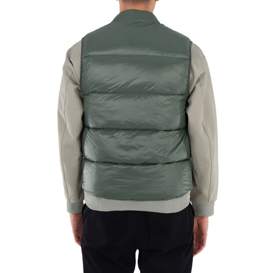 Holzweiler Men's Dark Green Shiny Daff Down Vest, Size Small 17013
