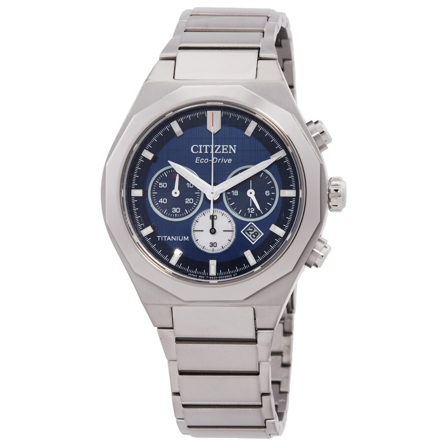 Citizen Zenshin Senkei Chronograph Blue Dial Men's Watch CA4691