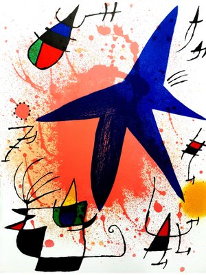 Joan Miro - Original Abstract Lithograph 1981 for sale at Pamono