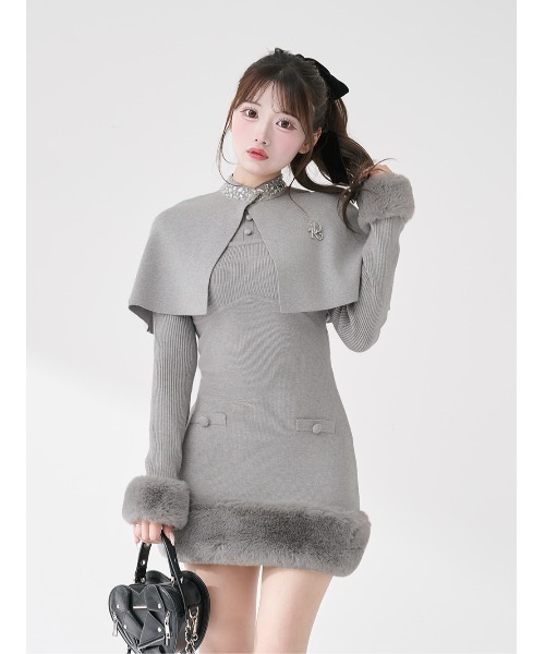 DARICH | ビジューケープニットミニワンピース - Buyee, an Online