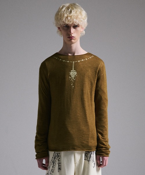 GRANCY | 【GRANCY】Print Design Sheer Knit / プリントデザイン