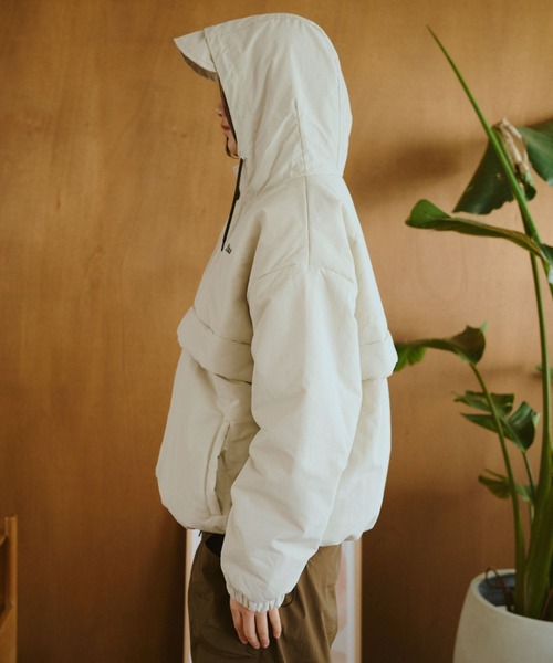 BROKEN BASE | パデッドナイロンテックアノラック - Buyee, an Online