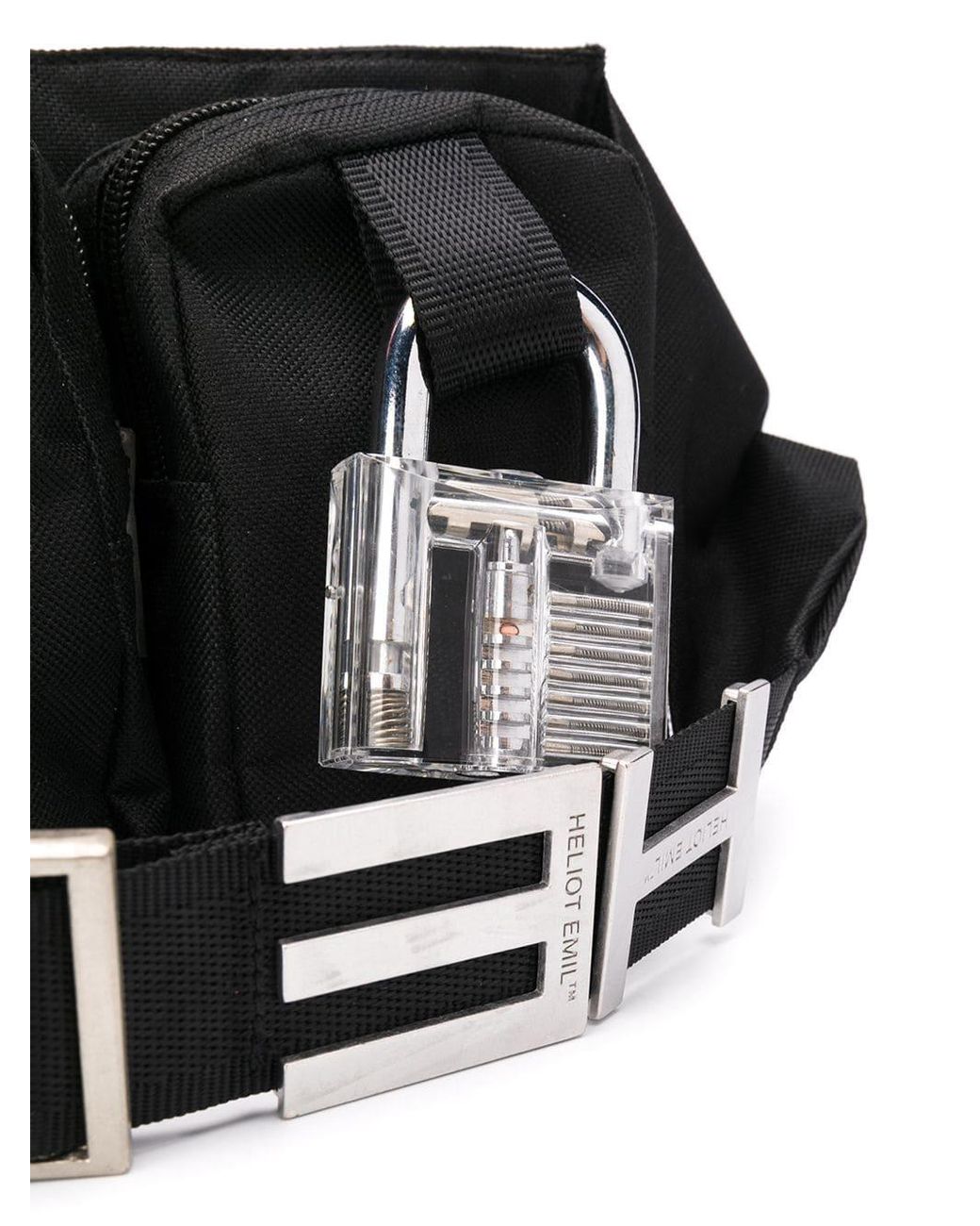 HELIOT EMIL Padlock Belt Bag in Black for Men | Lyst