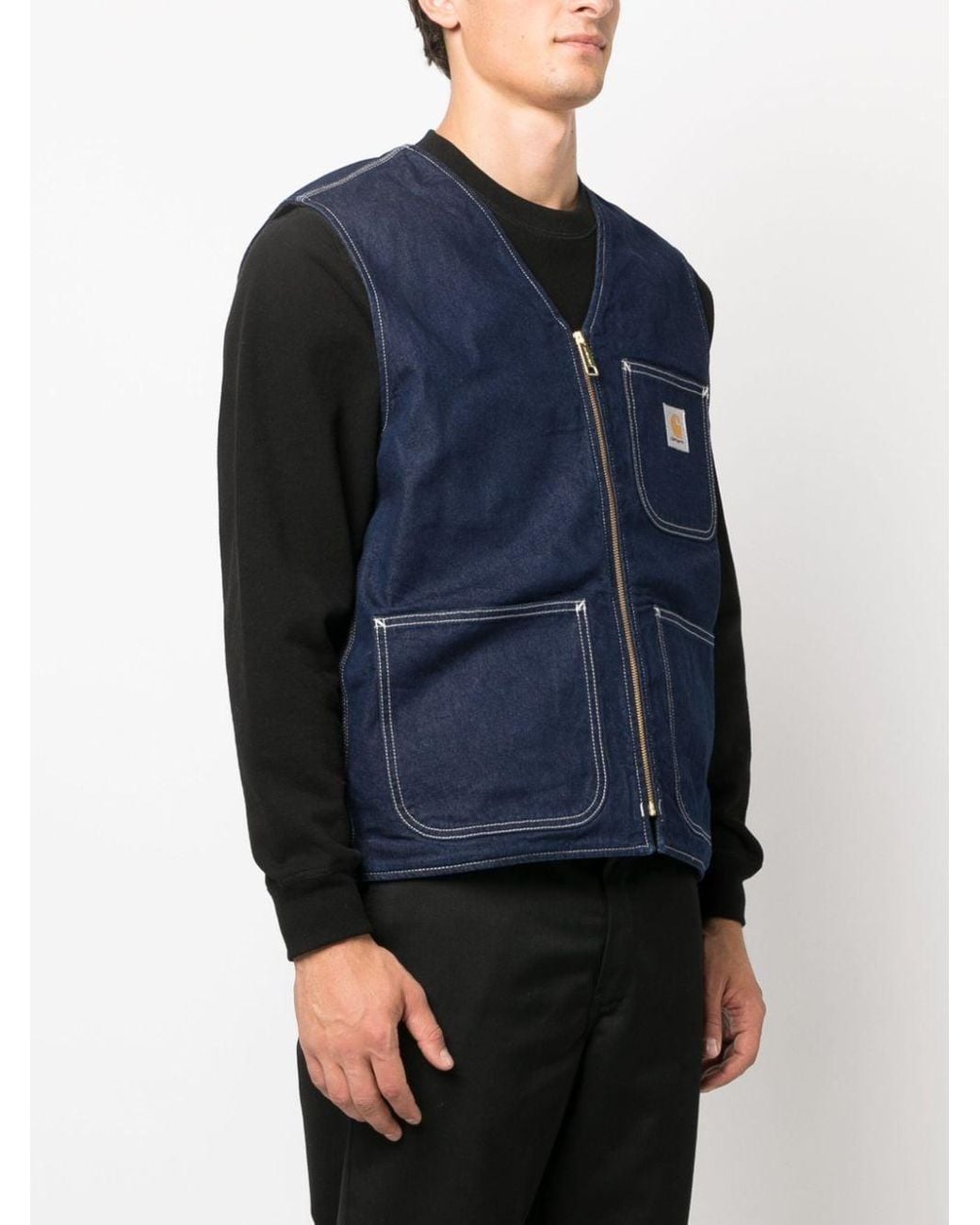 Carhartt Denim Vest in Blue for Men | Lyst UK