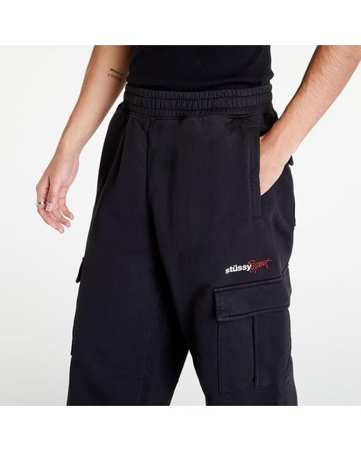 Stussy Sport Cargo Fleece Pant Black in Blue for Men | Lyst