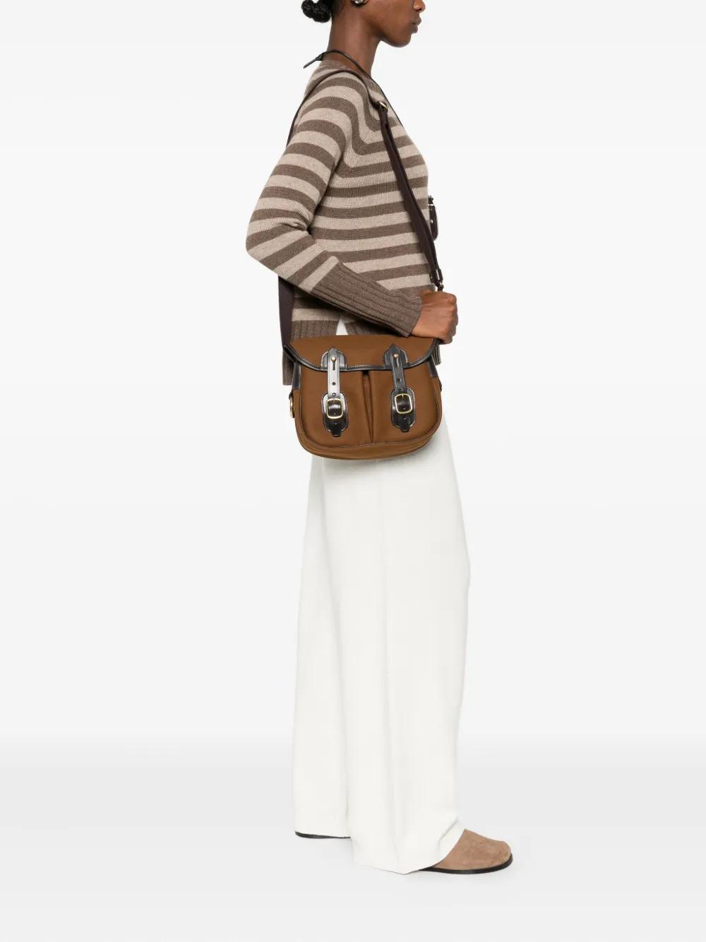 Brady Norfolk Buckled Shoulder Bag in Brown | Lyst