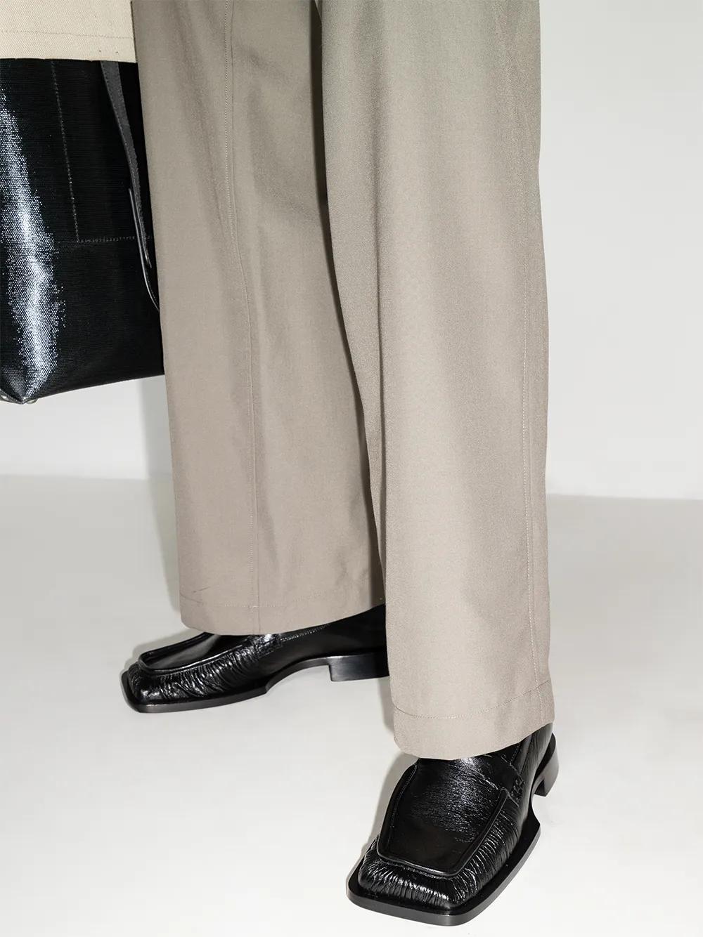 Jil Sander Nikky Square-Toe Loafers in Black | Lyst