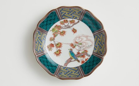 九谷焼 4.2号皿揃 花鳥絵変り（5枚セット） a01 民芸品 工芸品 お皿 豆