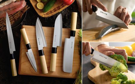 濃州正宗作 三徳・菜切・出刃・刺身包丁・ペティナイフセット | 岐阜県