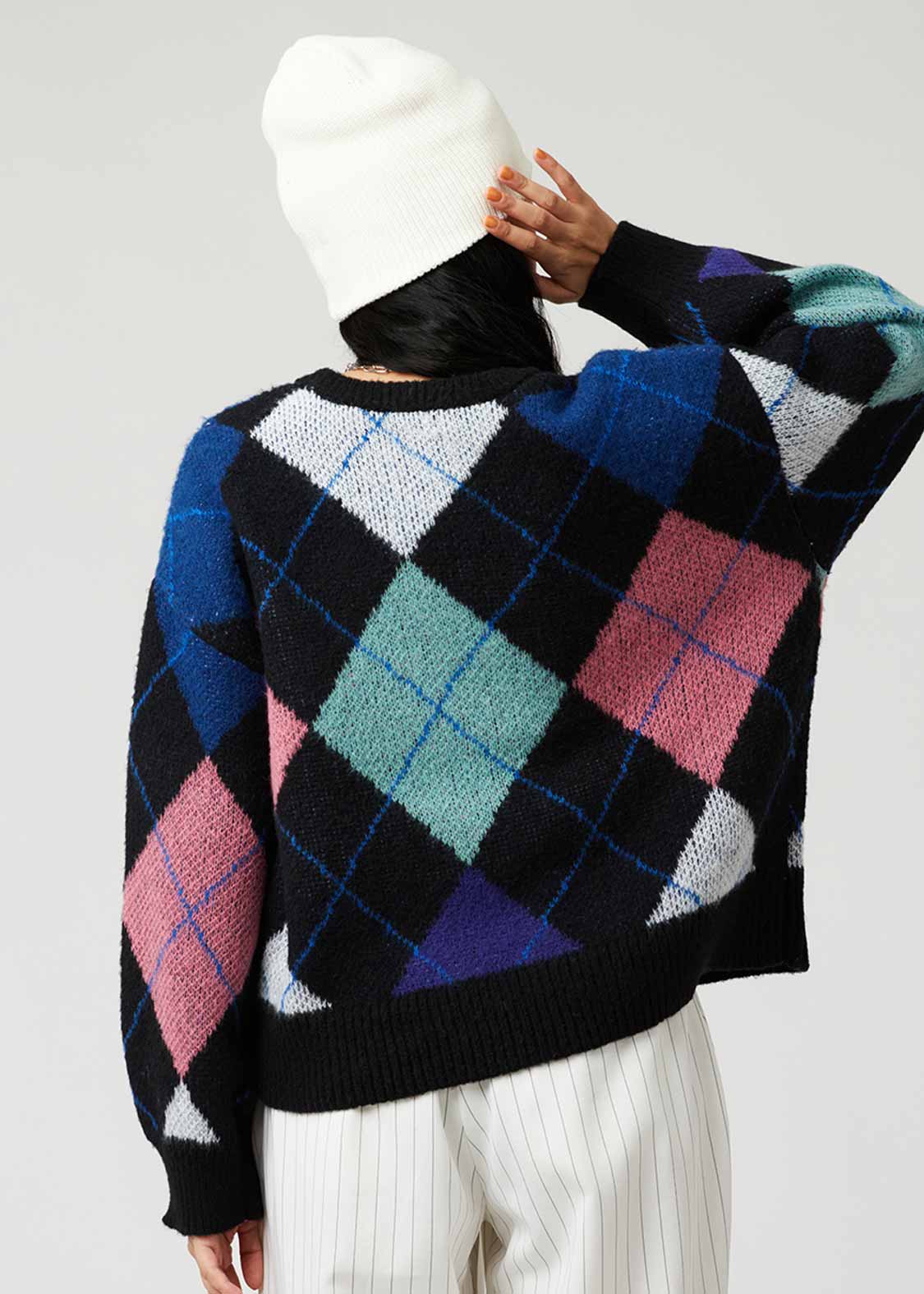 イカク｜ウォッシャブルジャカードシャギーニット｜ウィメンズ