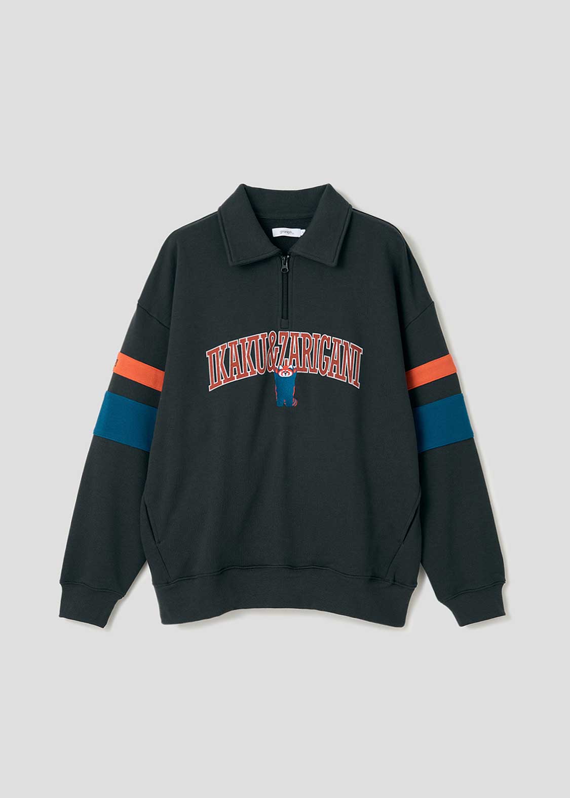 イカクザリガニ｜ハーフジップスウェット｜ユニセックス｜グラニフ