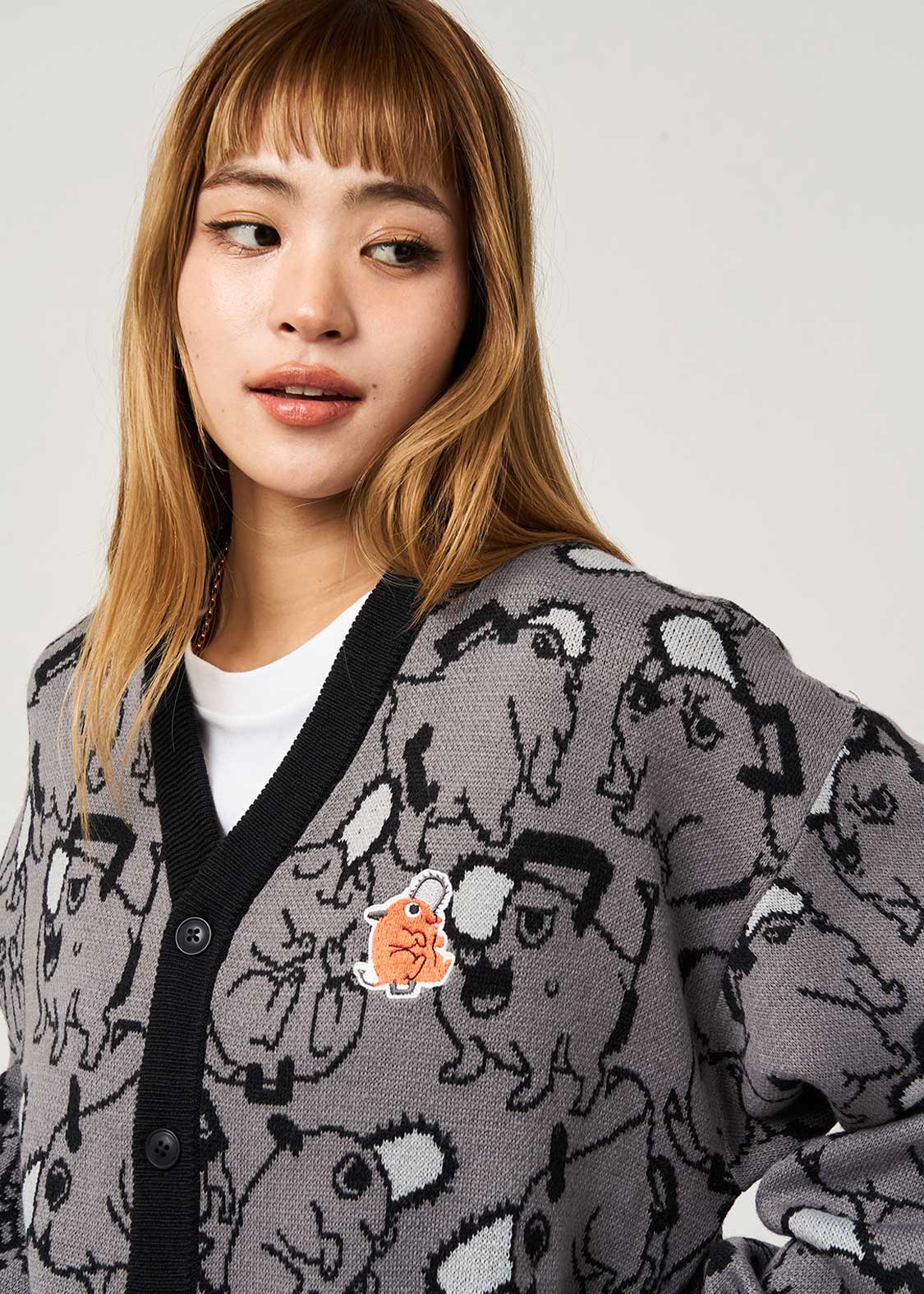 ポチタ パターン｜ジャカードカーディガン｜ユニセックス｜グラニフ