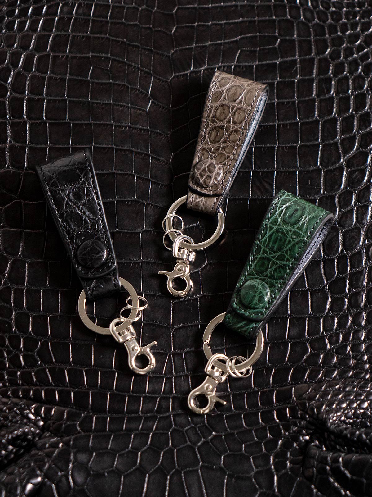 ナイルクロコダイルストラップキーホルダー | キーケース