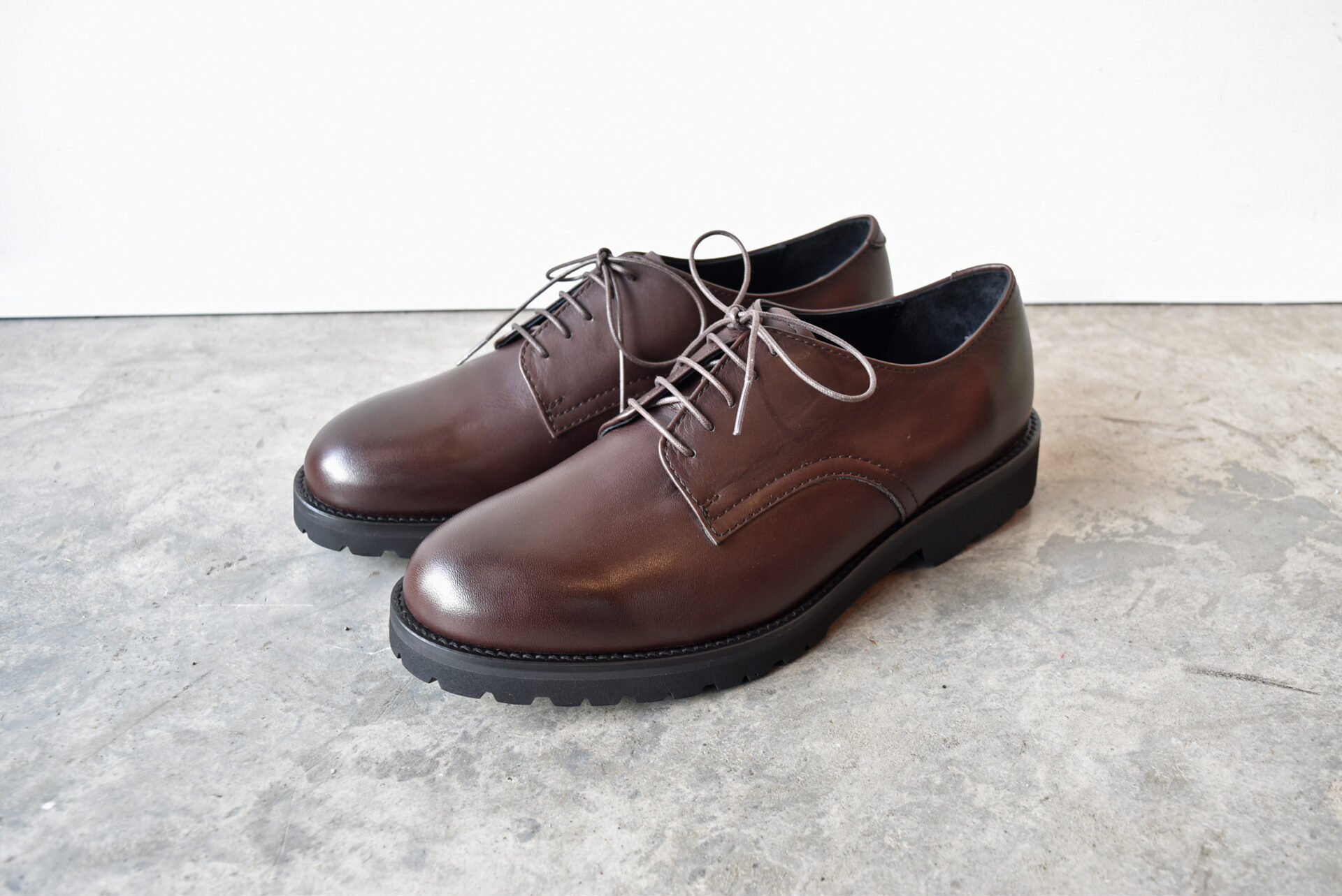 PADRONE パドローネ PU8759-2008-23C DERBY PLAIN TOE SHOES (WATER