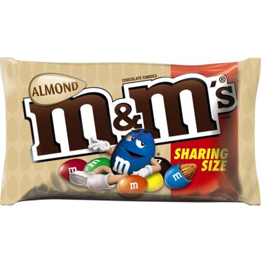 M & M's Almond Chocolate Candies Sharing Size 2.83OZ - Hazel's