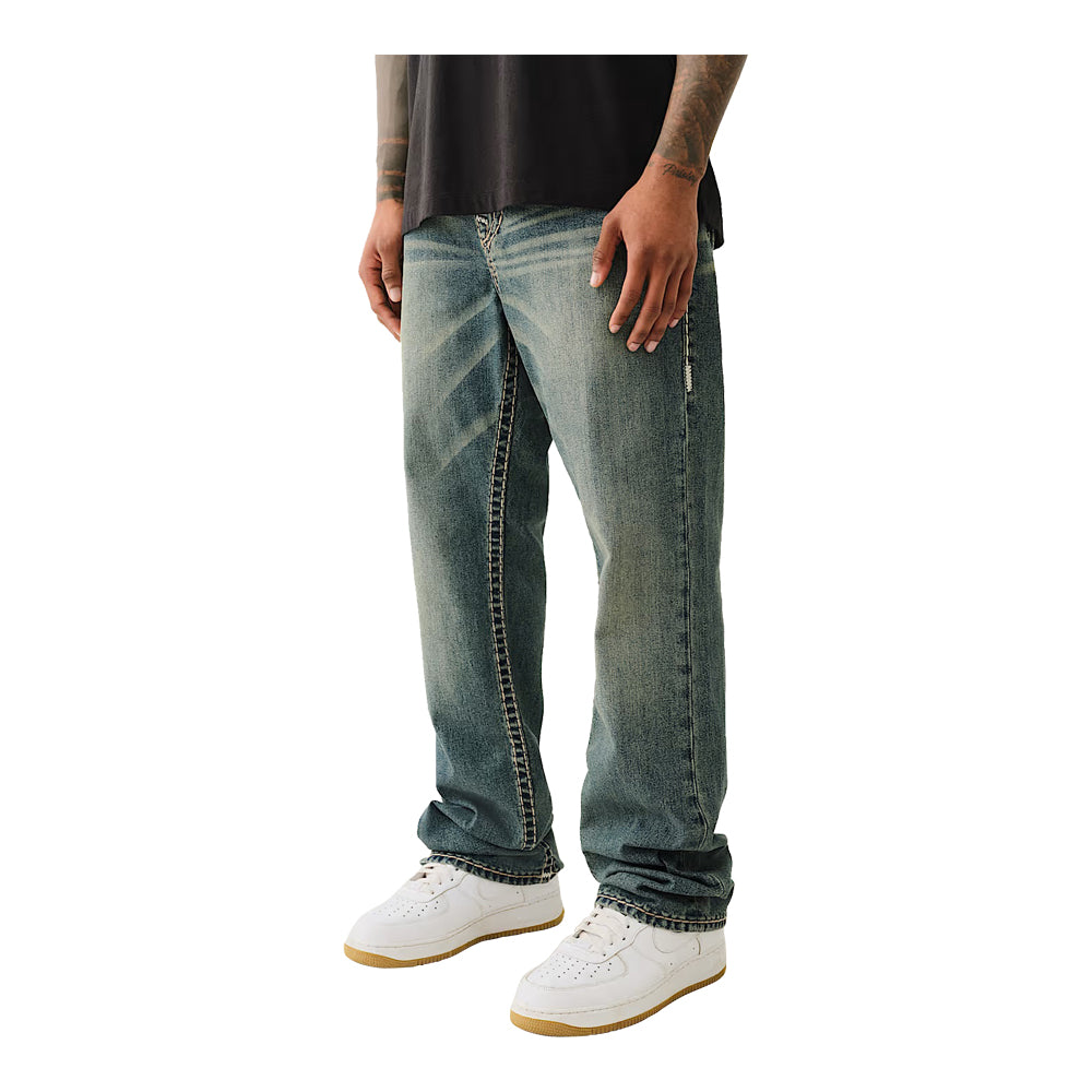 True Religion Men's Ricky Super T Straight Jean - Midnight