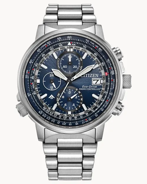 Promaster Navihawk A-T Blue Dial Stainless Steel Bracelet AT8300