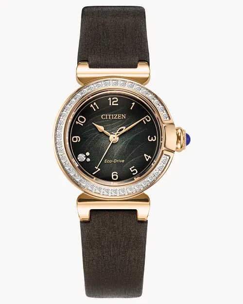 Citizen L Mae Green Dial Stainless Steel Bracelet EM1123-62X | CITIZEN