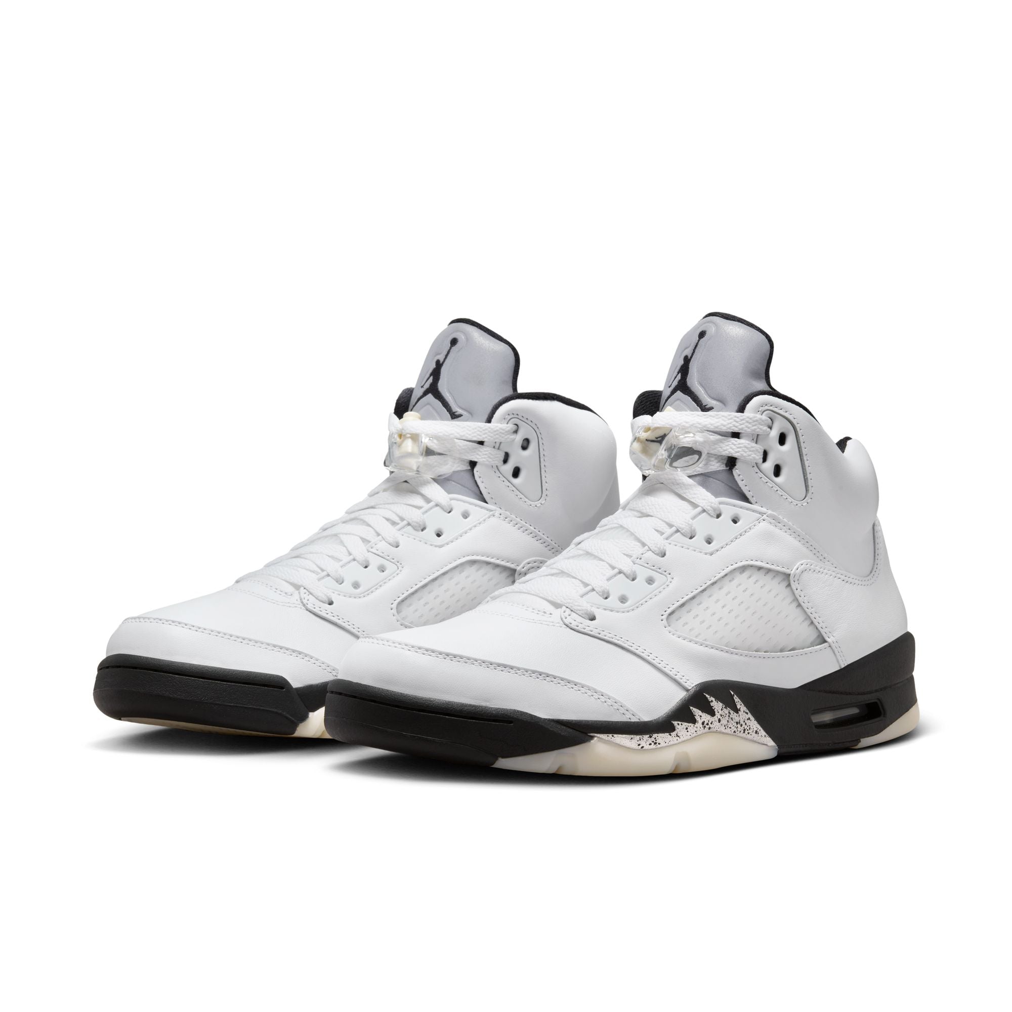 Men's Air Jordan 5 Retro - WHITE/BLACK-SAIL-METALLIC SILVER
