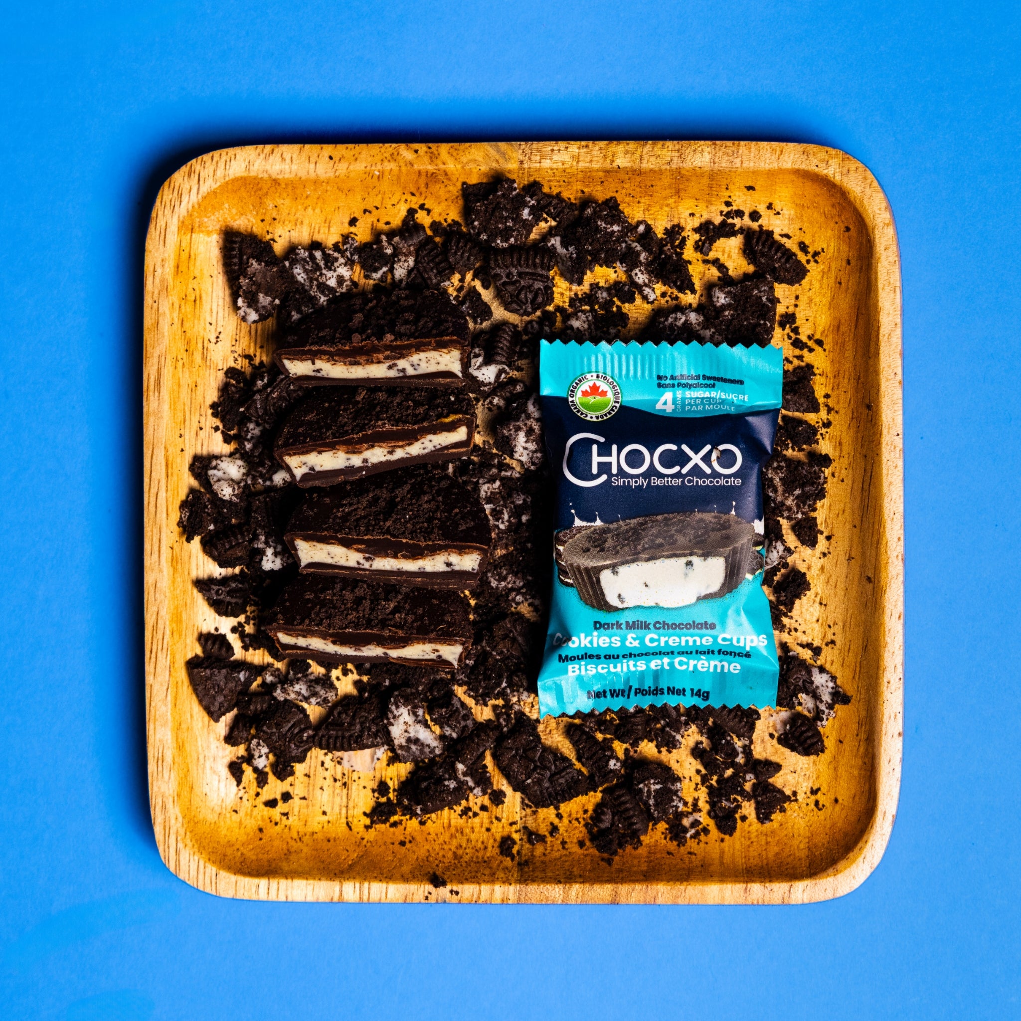 Dark Milk Chocolate Cookies & Creme Cups – Chocxo