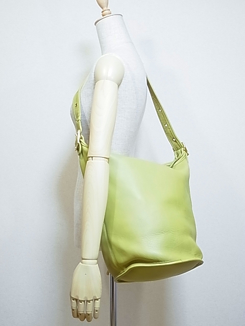 OLD COACH オールド コーチ ショルダー バッグ (バケツ） 黄緑 MADE IN