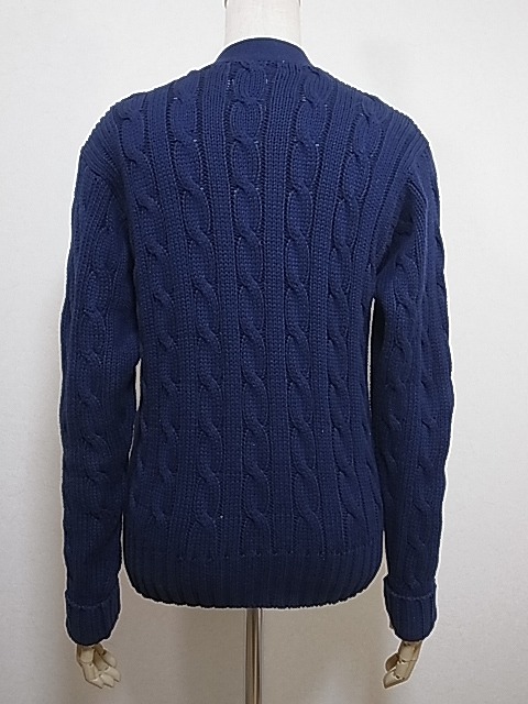 ラルフローレン LAUREN エンブレム刺繍 ケーブル編み コットン ニット