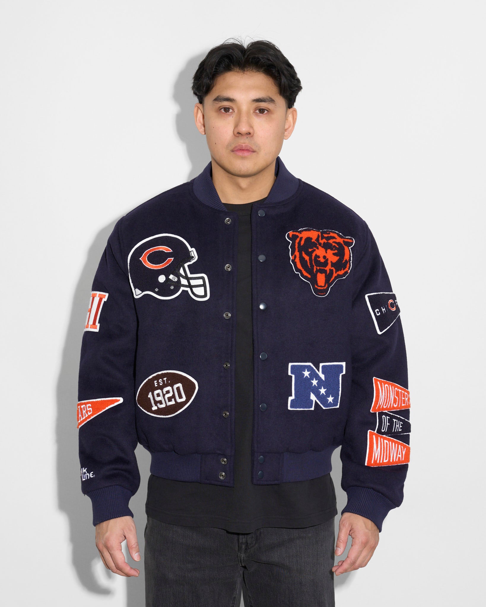 Chicago Bears Pennant Varsity Jacket – Chalk Line Apparel