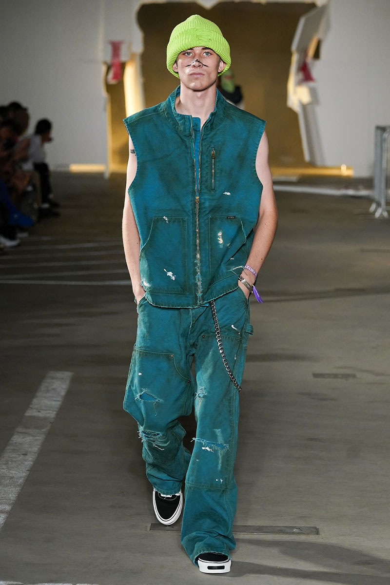 KAMIYA BORO Duck Vest (Blue)