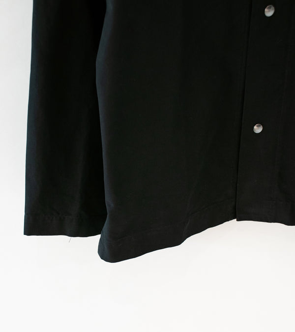 Margaret Howell 'MHL Chore Shirt' (Black Double Twisted Cotton