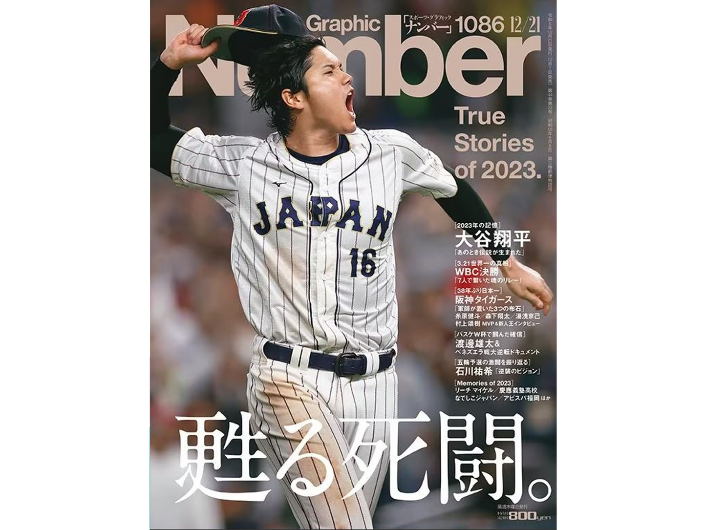 スポーツ総合雑誌『Number』中面カラーページ｜応援広告・センイル広告