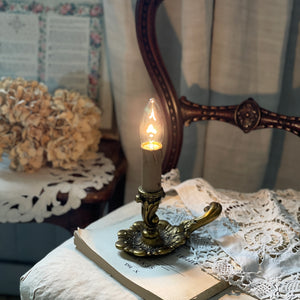 持ち手付きキャンドル真鍮スタンド（高さ16cm） フランスアンティーク