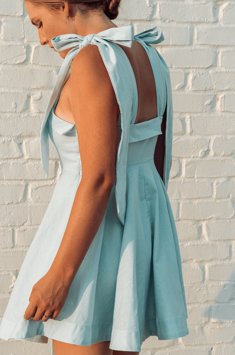 Ribbon Tie Mini Dress – Chérie Lane