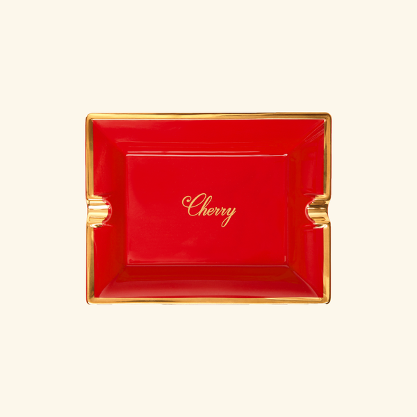 Rectangular Ceramic Ashtray (Red/Gold) – CHERRY LA