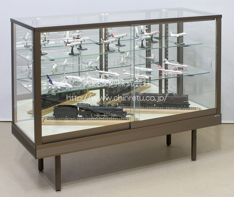 アルミ枠ガラスショーケース（スタンダード型）｜OCH-3155（SL
