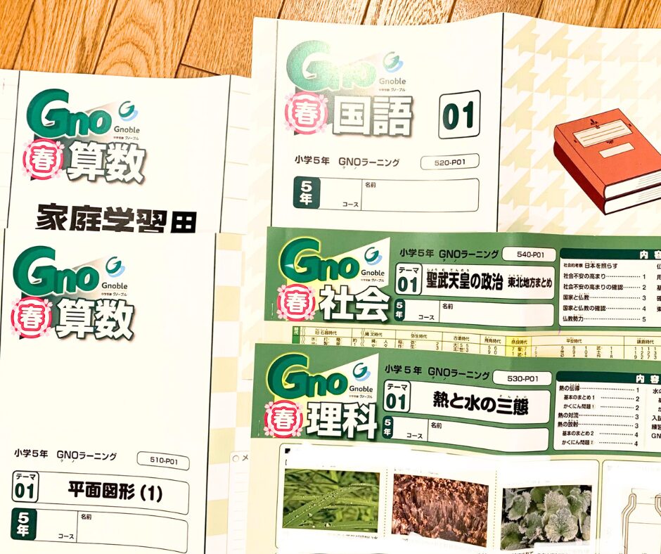 や グノーブル Gnoラーニング 国語 小4 春期講習 冬期講習 通常