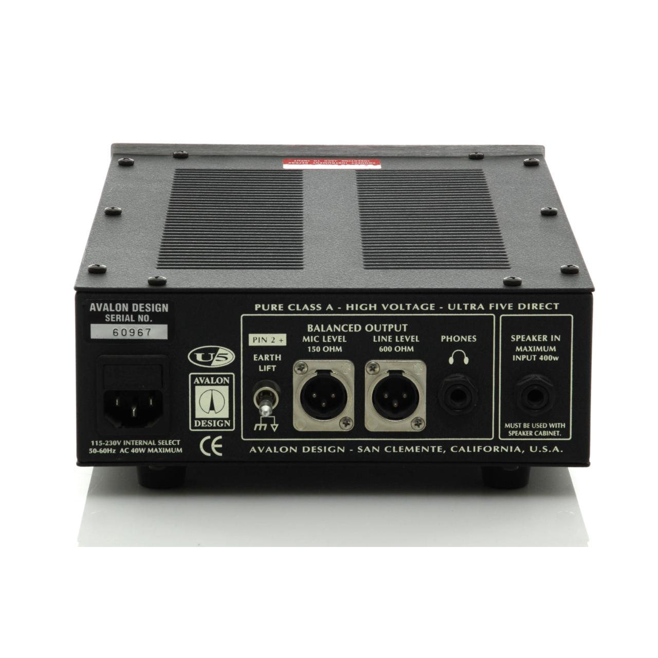 AVALON U5 Mono Instrument & DI Preamplifier – Chuck Levin's