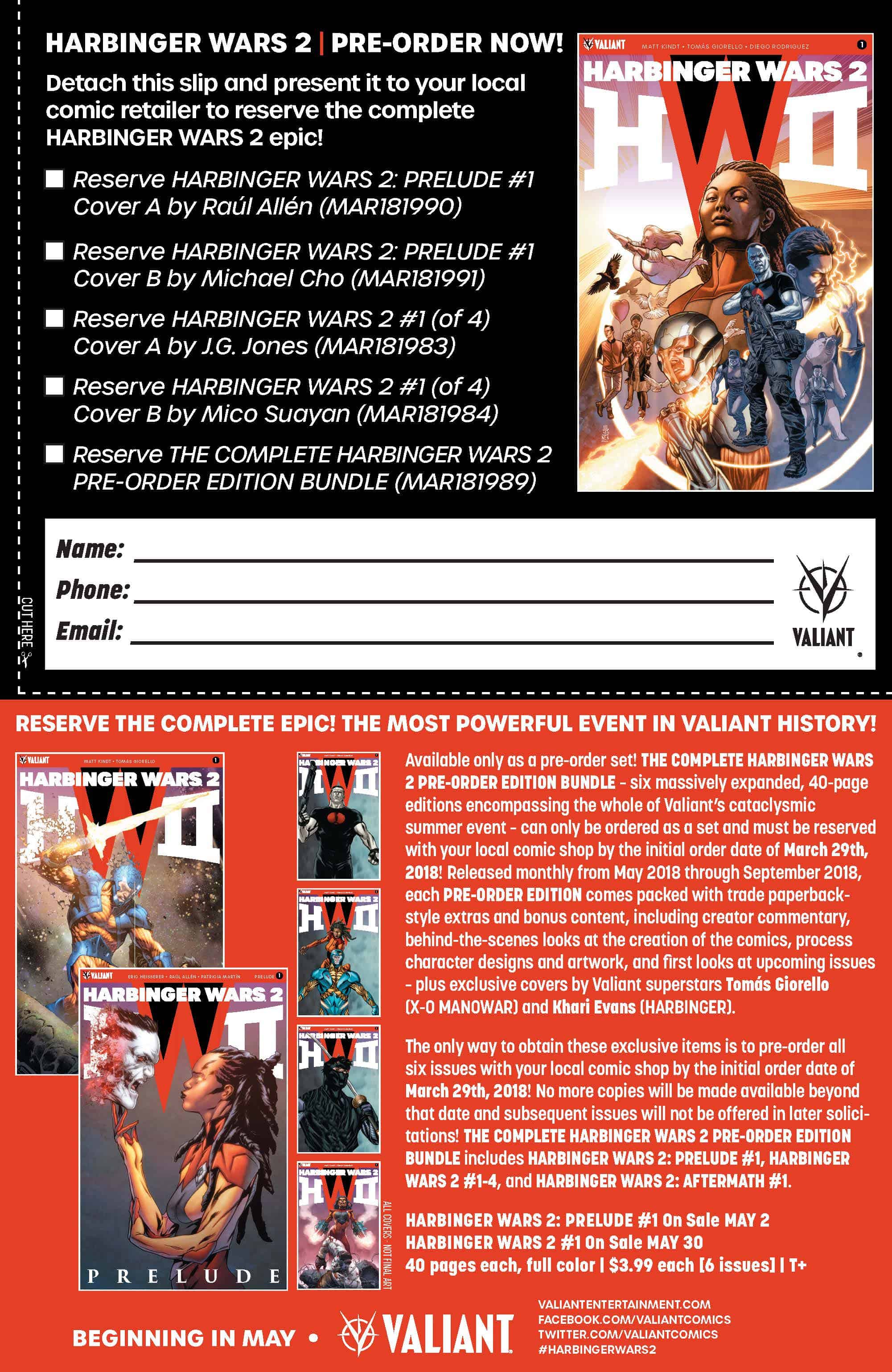 FIRST WATCH: VALIANT Presents the HARBINGER WARS COMPENDIUM