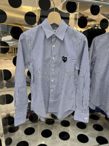 プレイ コムデギャルソン ロンドンストライプ ワンポイント黒ハート