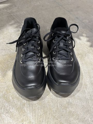 コムデギャルソン限定サロモン 厚底レザースニーカー-黒-2025AW