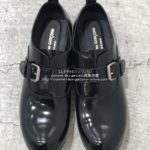 コムデギャルソン定番レザーシューズ-エナメル×ストラップ