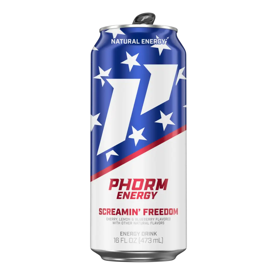 Phorm Energy Drink, Screamin' Freedom, 1 Single 16 fl oz Aluminum
