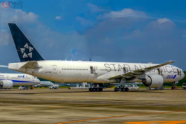 さらばANA「黒い尾翼の長～い777」 スタアラ塗装777-300ER「JA731A」が